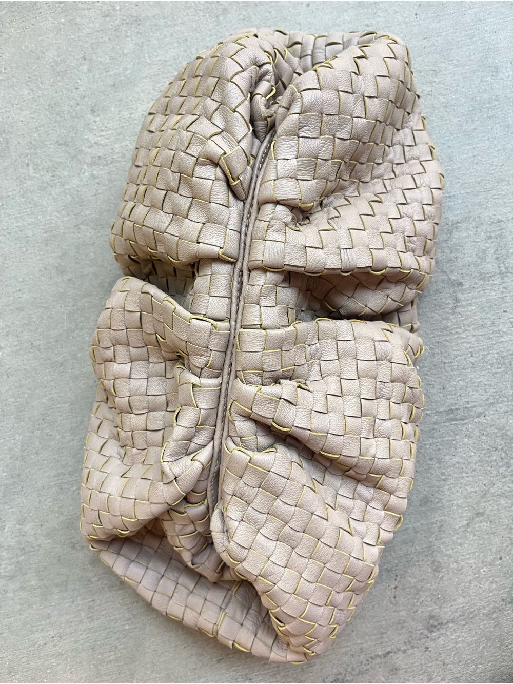 NWT Cleobella Gigi tan leather woven clutch - Picture 3 of 8